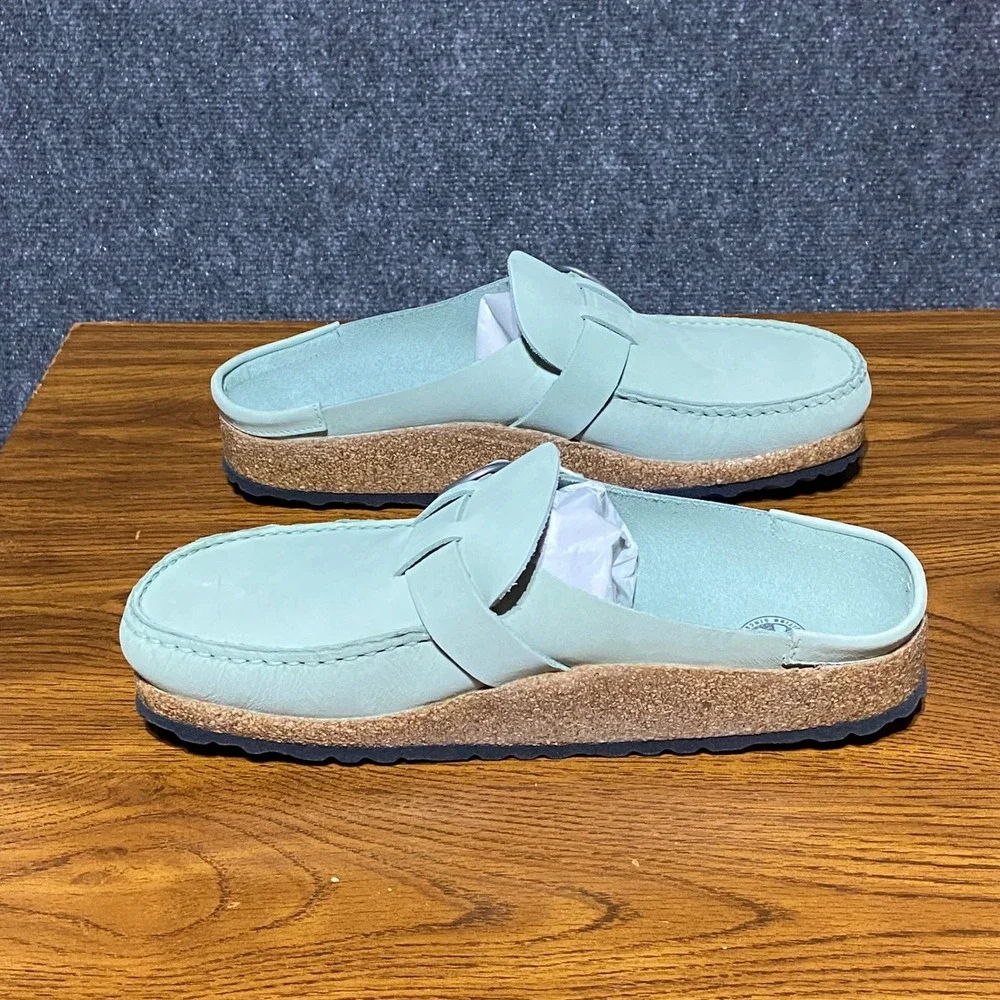 Birkenstock Buckley Matcha‎ Nubuck Leather Moccasin Clogs 1024033 EU42 M9 W11